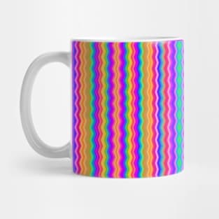 Bold Wiggly Rainbow Stripes Mug